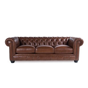 Brown leather online sofa wayfair